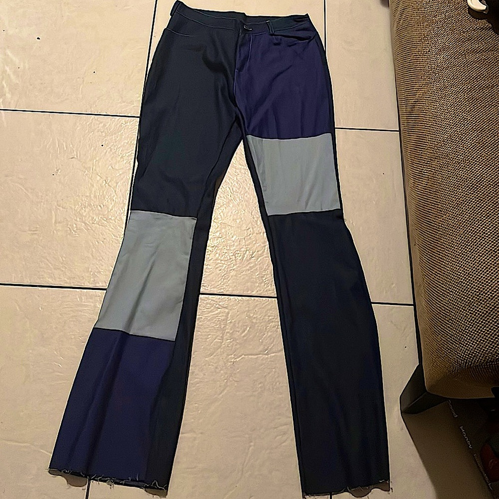 Patchwork Color Block Denim Jeans